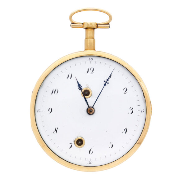 Swiss 18K gold cylinder watch with automaton scene Circa 1810 Swiss 18K gold cylinder watch with automaton scene Circa 1810
