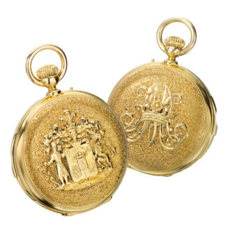 Rare and fine Swiss gold minute repeating lever watch Circa 1910