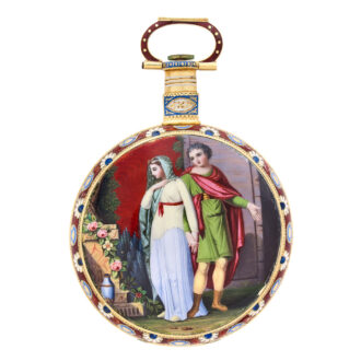Swiss 18K gold duplex watch for the Chinese market Circa 1870