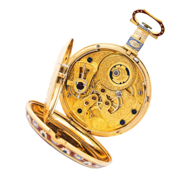 Swiss 18K gold duplex watch for the Chinese market Circa 1870 Swiss 18K gold duplex watch for the Chinese market Circa 1870