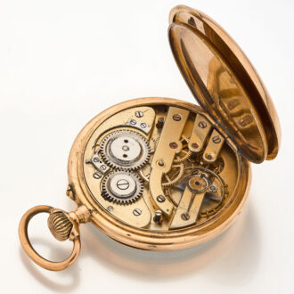 Swiss 14 carat gold open faced lever pocket watch Circa 1880