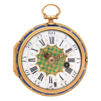 Fine French 18K gold and enamel pocket watch Circa 1750