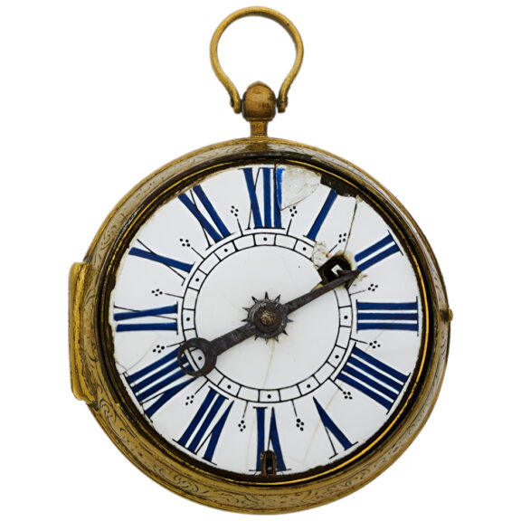 French gilded brass single handed onion watch Circa 1700