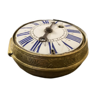 French gilded brass single handed onion watch Circa 1700