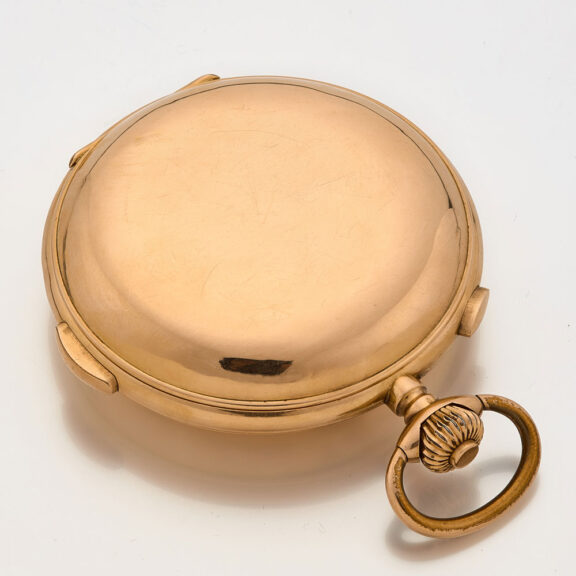 Swiss 18k gold complicated lever pocket watch Circa 1900 Swiss 18k gold complicated lever pocket watch Circa 1900