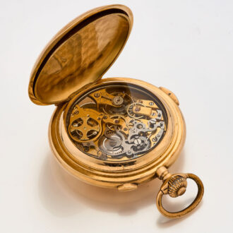 Swiss 18k gold complicated lever pocket watch Circa 1900
