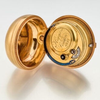 An English verge in 20 carat gold repousse pair cases Circa 1780