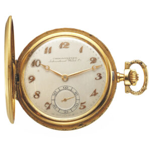 Fine Swiss 18 carat gold hunting cased lever watch Circa 1930