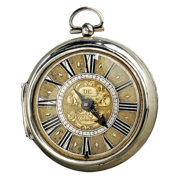 English silver one-handed pair-cased pocket watch Circa 1690