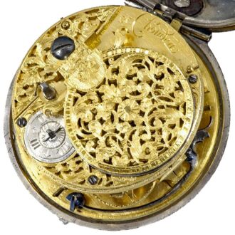 English silver one-handed pair-cased pocket watch Circa 1690