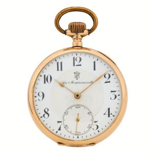 Swiss 14 carat gold lever watch 