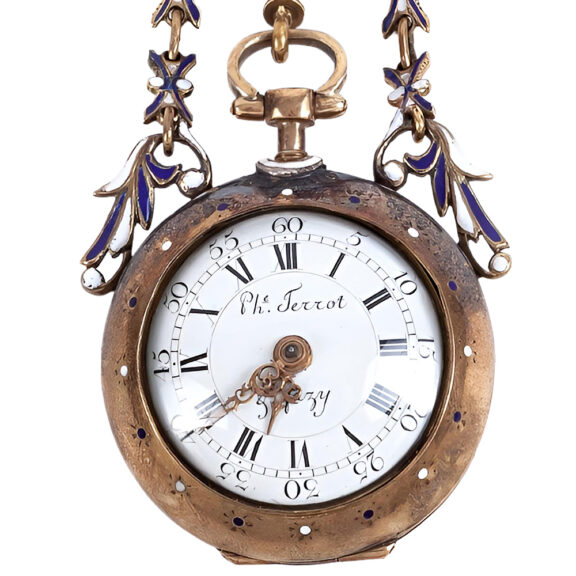 Swiss gold watch with medallion châtelaine Circa 1770 Swiss gold watch with medallion châtelaine Circa 1770
