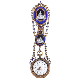 Swiss gold watch with medallion châtelaine Circa 1770