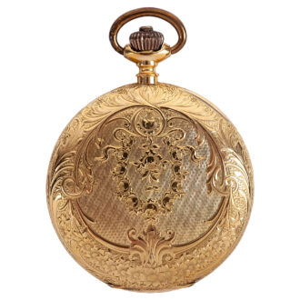 Swiss 18K yellow gold full hunter pocket watch Circa 1900