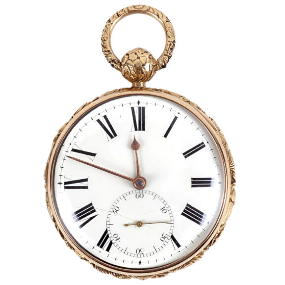 Swiss 18K yellow gold open faced pocket watch Circa 1875 Swiss 18K yellow gold open faced pocket watch Circa 1875