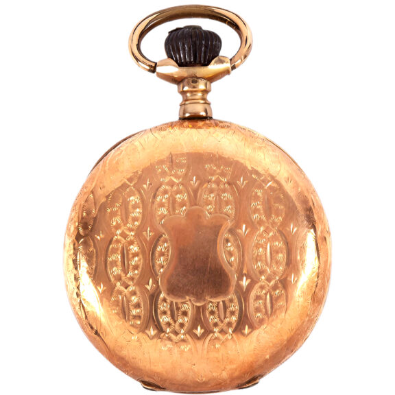 Swiss 18K yellow gold full hunter pocket watch Circa 1890 Swiss 18K yellow gold full hunter pocket watch Circa 1890