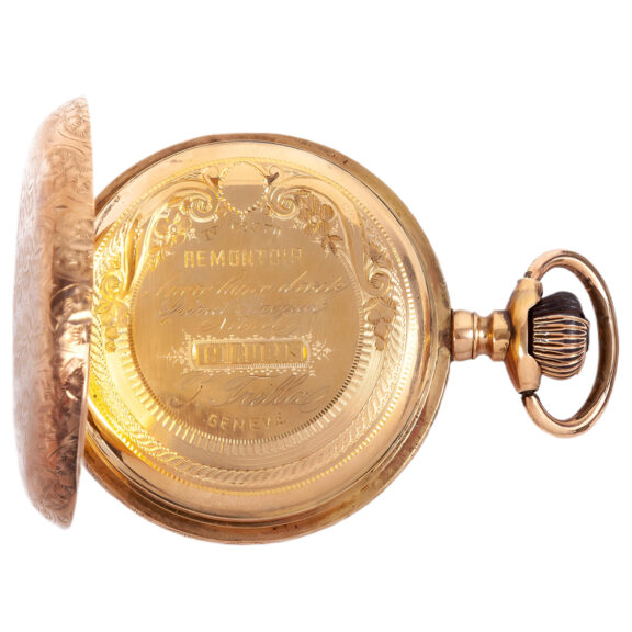 Swiss 18K yellow gold full hunter pocket watch Circa 1890 Swiss 18K yellow gold full hunter pocket watch Circa 1890