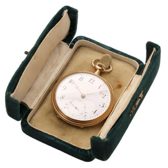 Swiss 18K yellow gold open faced pocket watch Circa 1900