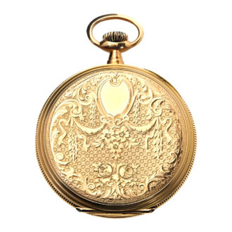 Swiss 18K yellow gold open faced pocket watch Circa 1900