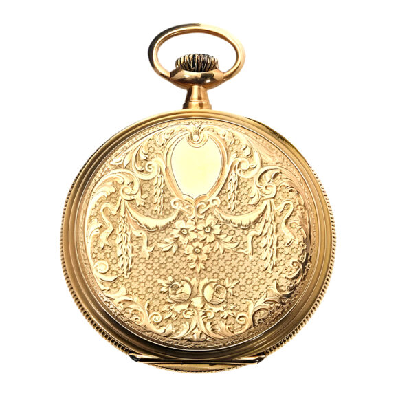 Swiss 18K yellow gold open faced pocket watch Circa 1900