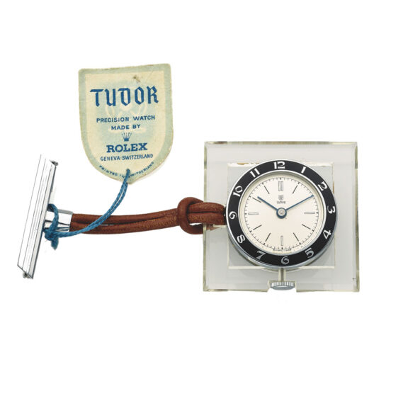 Swiss unusual stainless steel and Tudor precision lapel watch Circa 1930