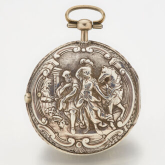 English verge with date in repousse pair cases Circa 1790 English verge with date in repousse pair cases Circa 1790