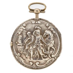 English verge with date in repousse pair cases Circa 1790