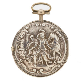 English verge with date in repousse pair cases Circa 1790