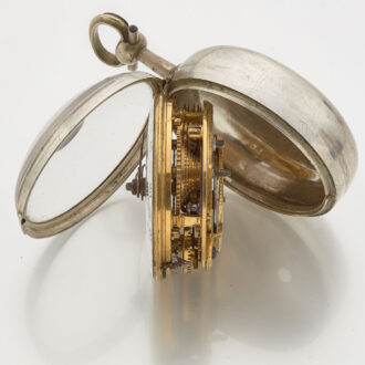 English verge with date in repousse pair cases Circa 1790 English verge with date in repousse pair cases Circa 1790