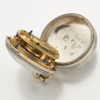 English verge with date in repousse pair cases Circa 1790 English verge with date in repousse pair cases Circa 1790