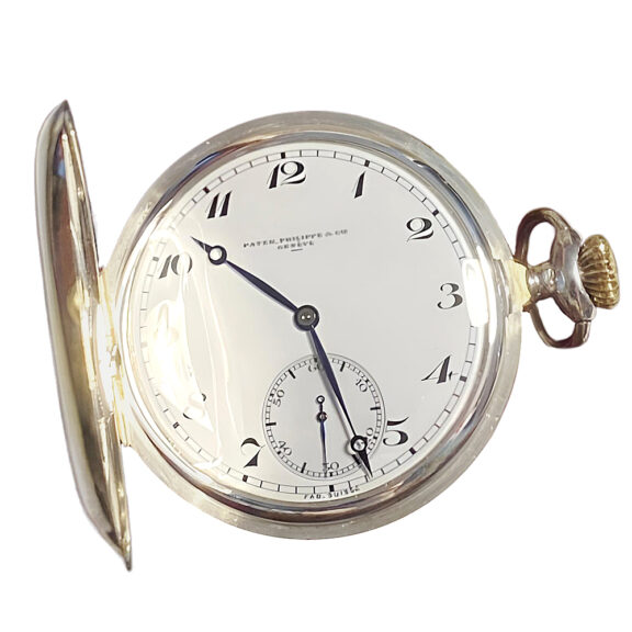 Swiss silver full hunter keyless pocket watch Circa 1926