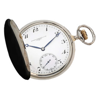 Swiss silver full hunter keyless pocket watch Circa 1926