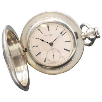Heavy and large American silver full hunter watch Circa 1880