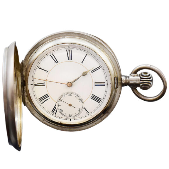 Swiss silver full hunter keyless lever pocket watch Circa 1905 Swiss silver full hunter keyless lever pocket watch Circa 1905