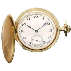 Swiss 14K yellow gold full hunter pocket watch Circa 1920