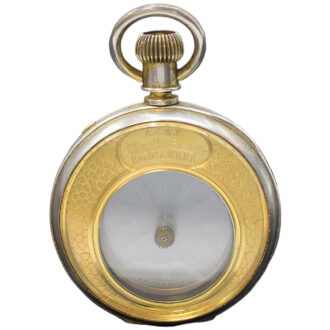 Swiss silver and formerly gold plated mystery watch Circa 1880