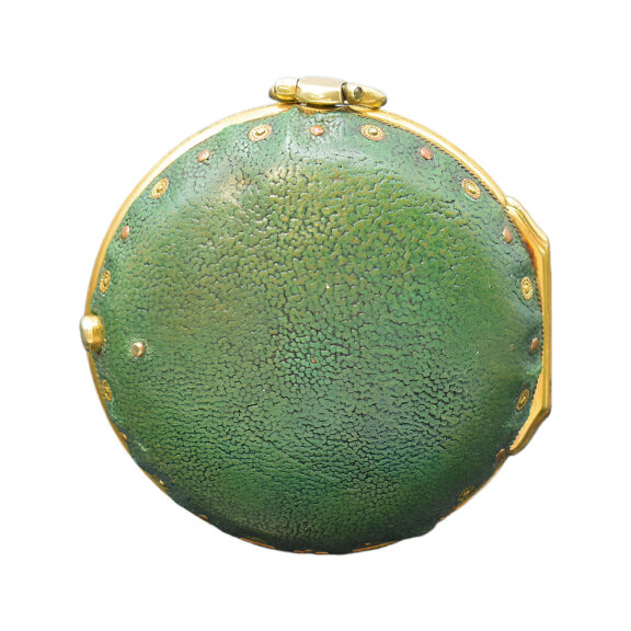 English gilt and shagreen leather pair cased verge watch Circa 1760 English gilt and shagreen leather pair cased verge watch Circa 1760