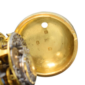 English gilt and shagreen leather pair cased verge watch Circa 1760