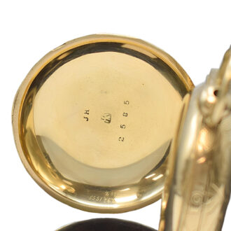English 14K yellow gold full hunter pocket watch Circa 1850
