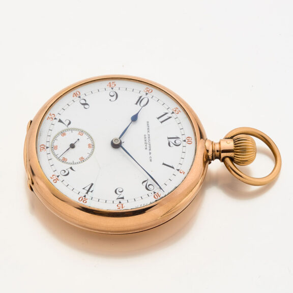 Swiss 18 carat gold monogrammed lever watch Circa 1890 Swiss 18 carat gold monogrammed lever watch Circa 1890