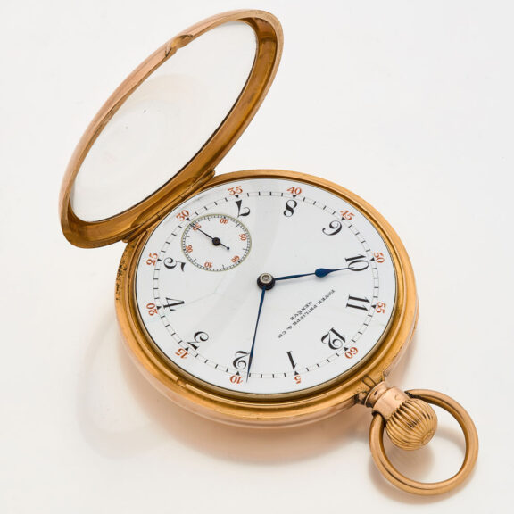 Swiss 18 carat gold monogrammed lever watch Circa 1890 Swiss 18 carat gold monogrammed lever watch Circa 1890