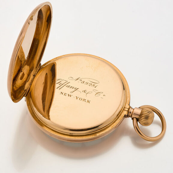 Swiss 18 carat gold monogrammed lever watch Circa 1890 Swiss 18 carat gold monogrammed lever watch Circa 1890