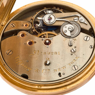 Swiss 18 carat gold monogrammed lever watch Circa 1890