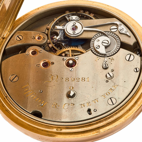 Swiss 18 carat gold monogrammed lever watch Circa 1890 Swiss 18 carat gold monogrammed lever watch Circa 1890