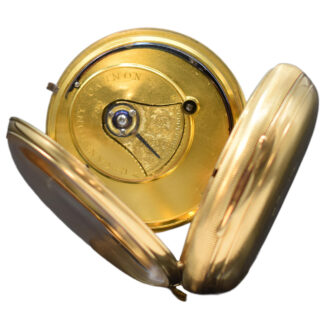 English 18K yellow gold open faced pocket watch Circa 1830