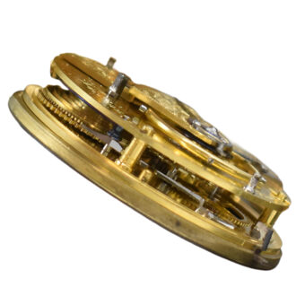 English 18K yellow gold open faced pocket watch Circa 1830