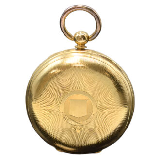 English 18K yellow gold open faced pocket watch Circa 1830