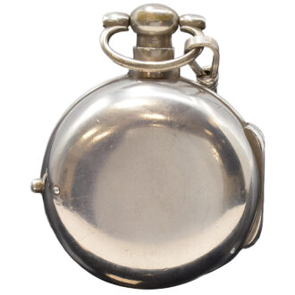 Rare English sterling silver pair cased coach clock Circa 1811