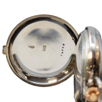 Swiss silver full hunter minute repeating pocket watch Circa 1900