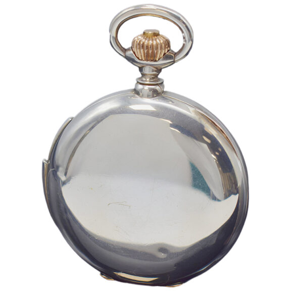 Swiss silver full hunter minute repeating pocket watch Circa 1900 Swiss silver full hunter minute repeating pocket watch Circa 1900